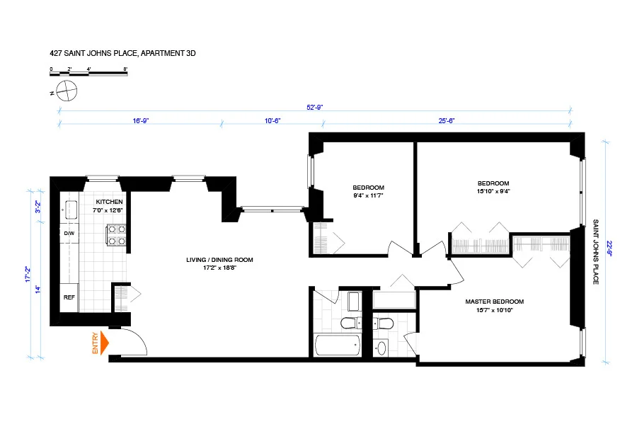 Unit for sale at 427 St Johns Place, Brooklyn, NY 11238