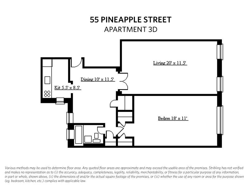 Unit for sale at 55 PINEAPPLE Street, Brooklyn, NY 11201