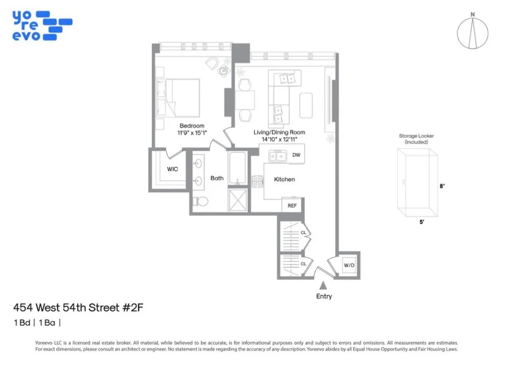 Unit for sale at 454 W 54th Street, Manhattan, NY 10019