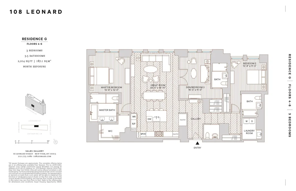 Unit for sale at 108 LEONARD Street, Manhattan, NY 10013