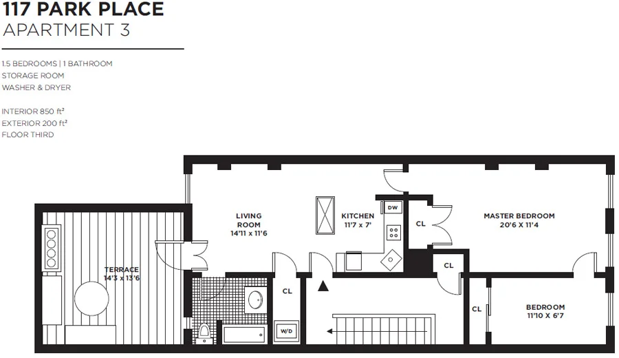 Unit for sale at 117 Park Place, Brooklyn, NY 11217