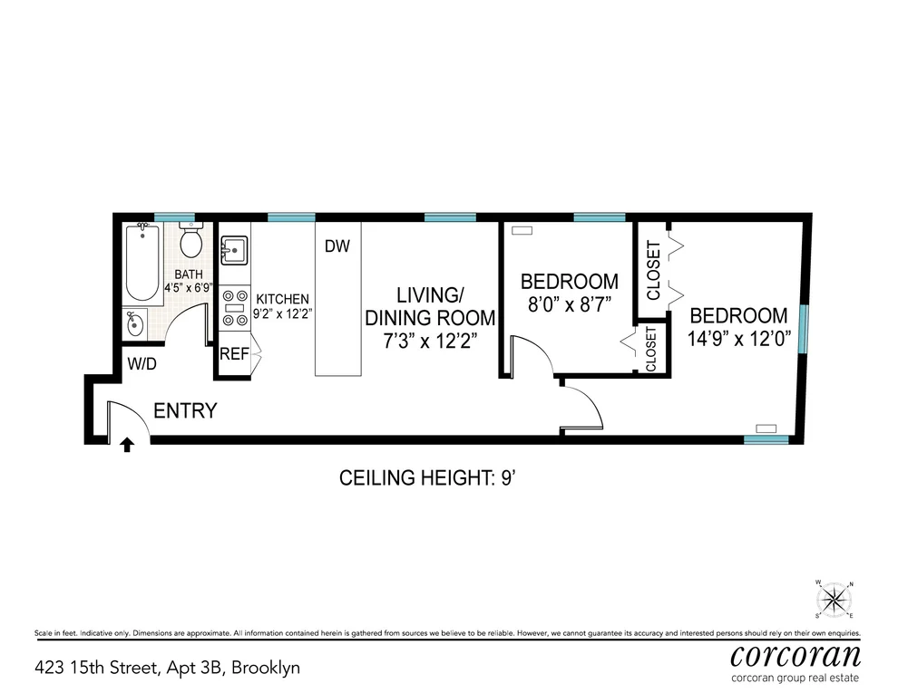 Unit for sale at 423 15TH Street, Brooklyn, NY 11215