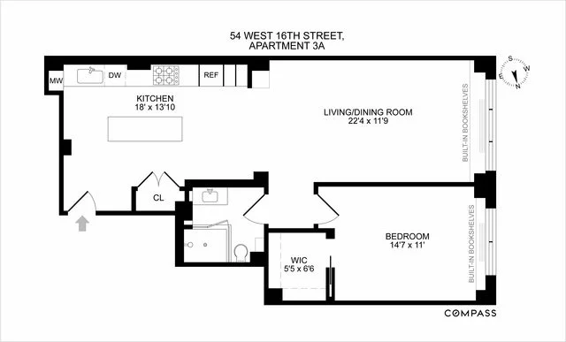 Unit for sale at 54 W 16th Street, Manhattan, NY 10011