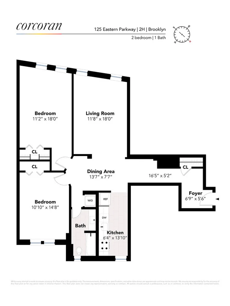 Unit for sale at 125 EASTERN Parkway, Brooklyn, NY 11238