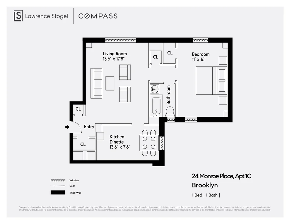 Unit for sale at 24 Monroe Place, Brooklyn, NY 11201