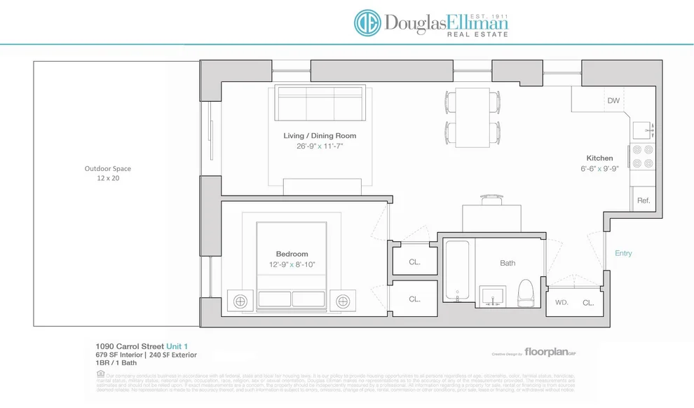 Unit for sale at 1090 CARROLL Street, Brooklyn, NY 11225
