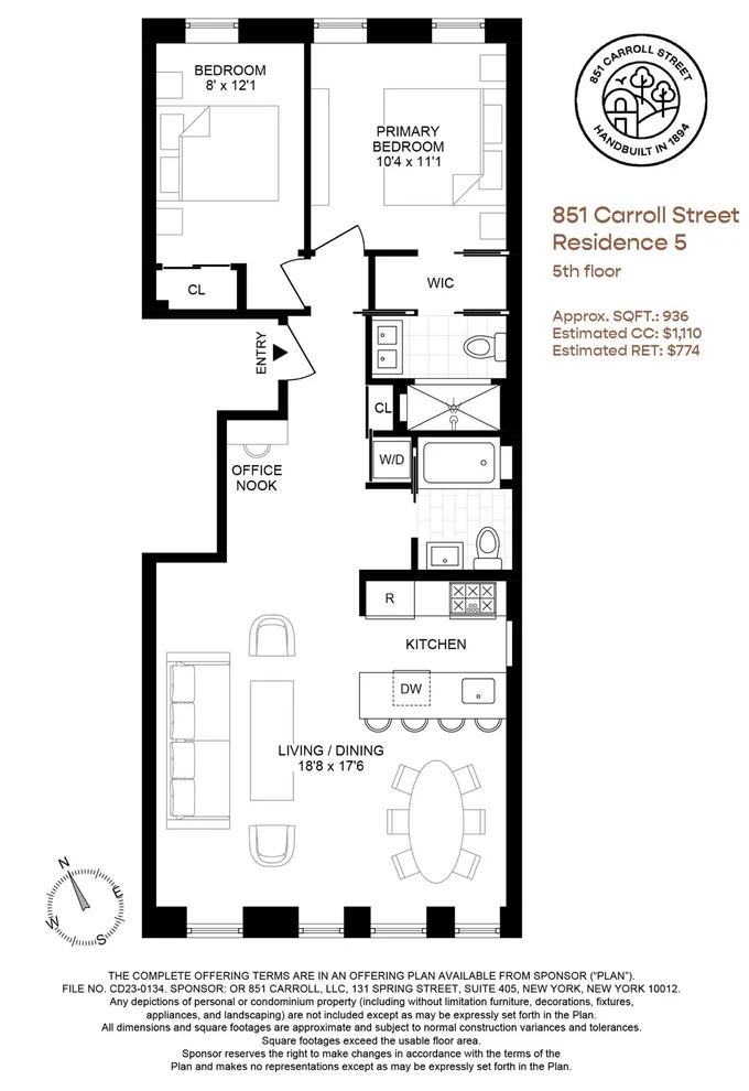 Unit for sale at 851 CARROLL Street, Brooklyn, NY 11215