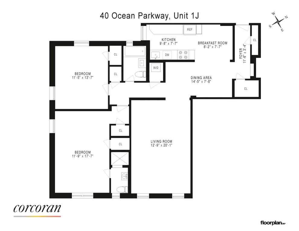 Unit for sale at 40 OCEAN Parkway, Brooklyn, NY 11218