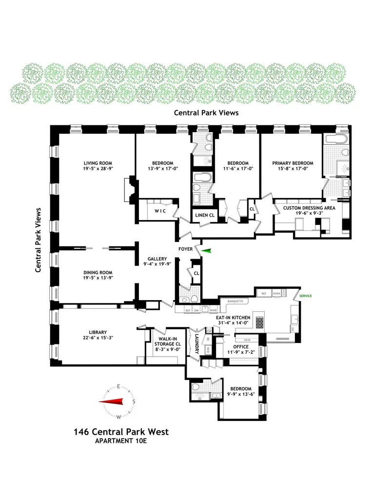 Unit for sale at 146 CENTRAL Park W, Manhattan, NY 10023