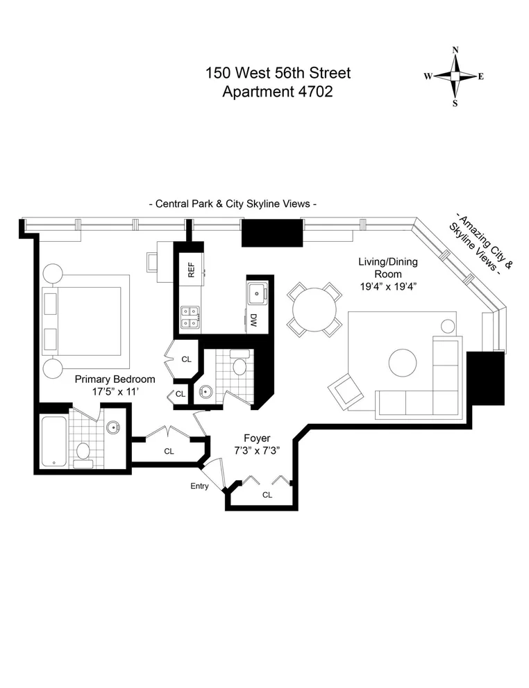 Unit for sale at 150 W 56TH Street, Manhattan, NY 10019