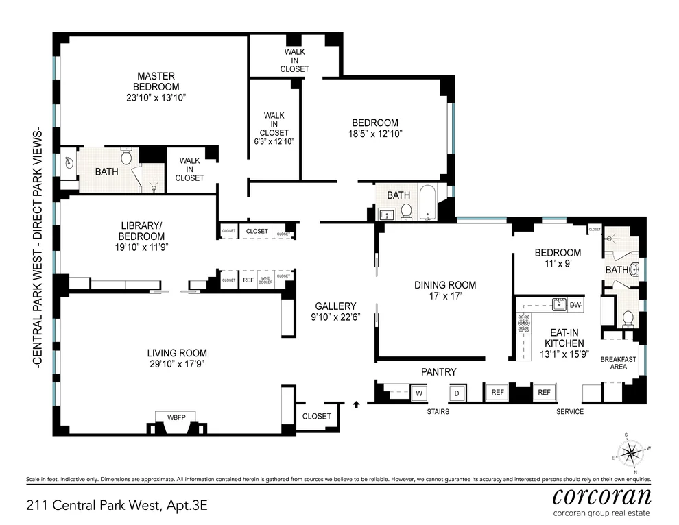 Unit for sale at 211 CENTRAL Park W, Manhattan, NY 10024