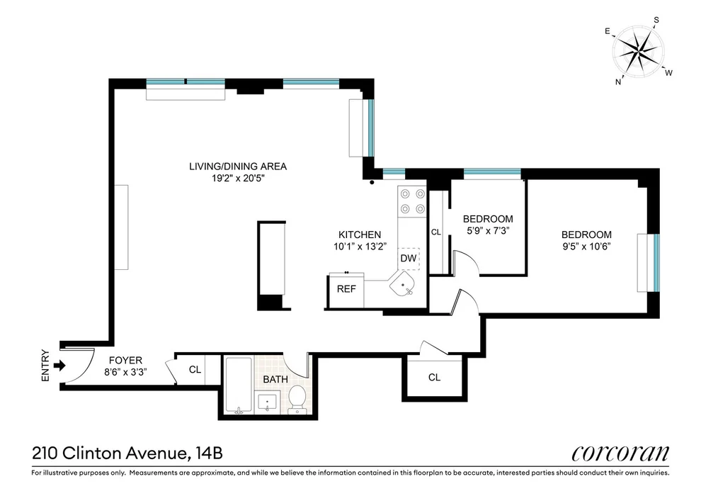 Unit for sale at 210 CLINTON Avenue, Brooklyn, NY 11205