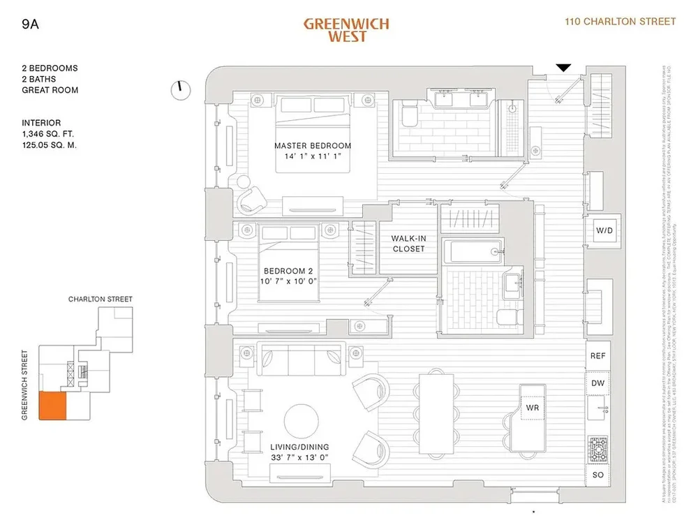 Unit for sale at 110 CHARLTON Street, Manhattan, NY 10014