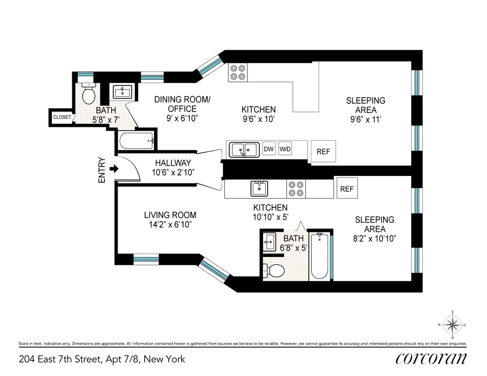 Unit for sale at 204 E 7TH Street, Manhattan, NY 10009