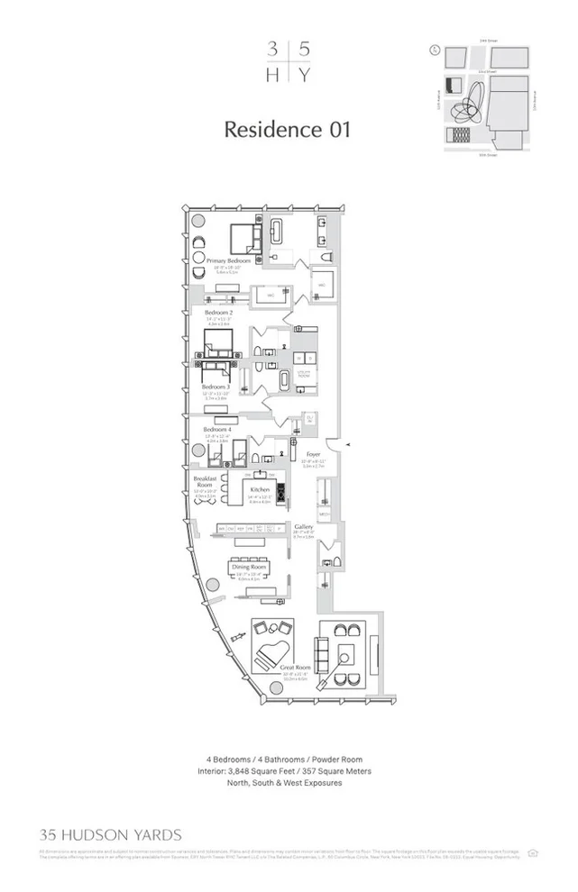 Unit for sale at 35 HUDSON YARDS, Manhattan, NY 10001
