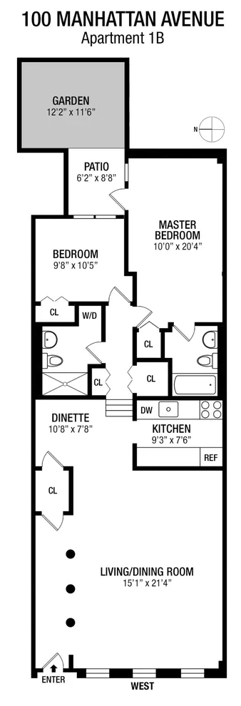 Unit for sale at 100 MANHATTAN Avenue, Manhattan, NY 10025