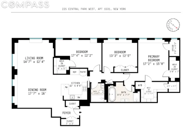 Unit for sale at 225 Central Park W, Manhattan, NY 10024