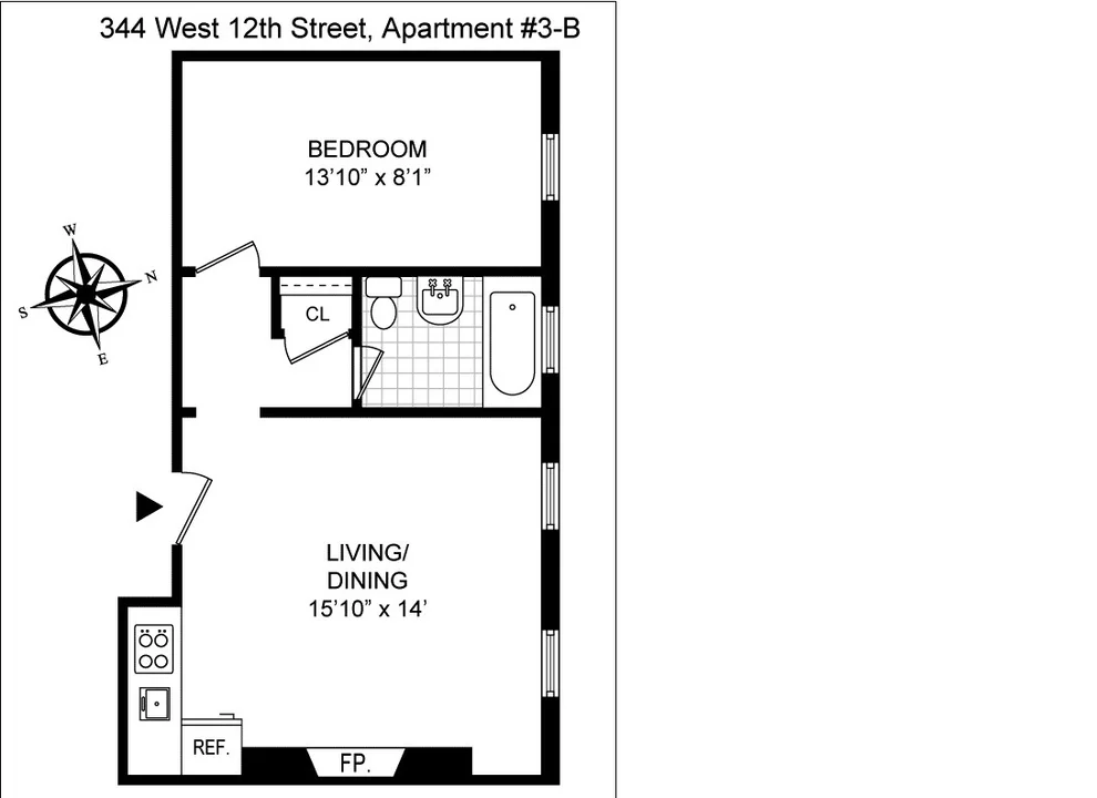 Unit for sale at 344 W 12th Street, Manhattan, NY 10014