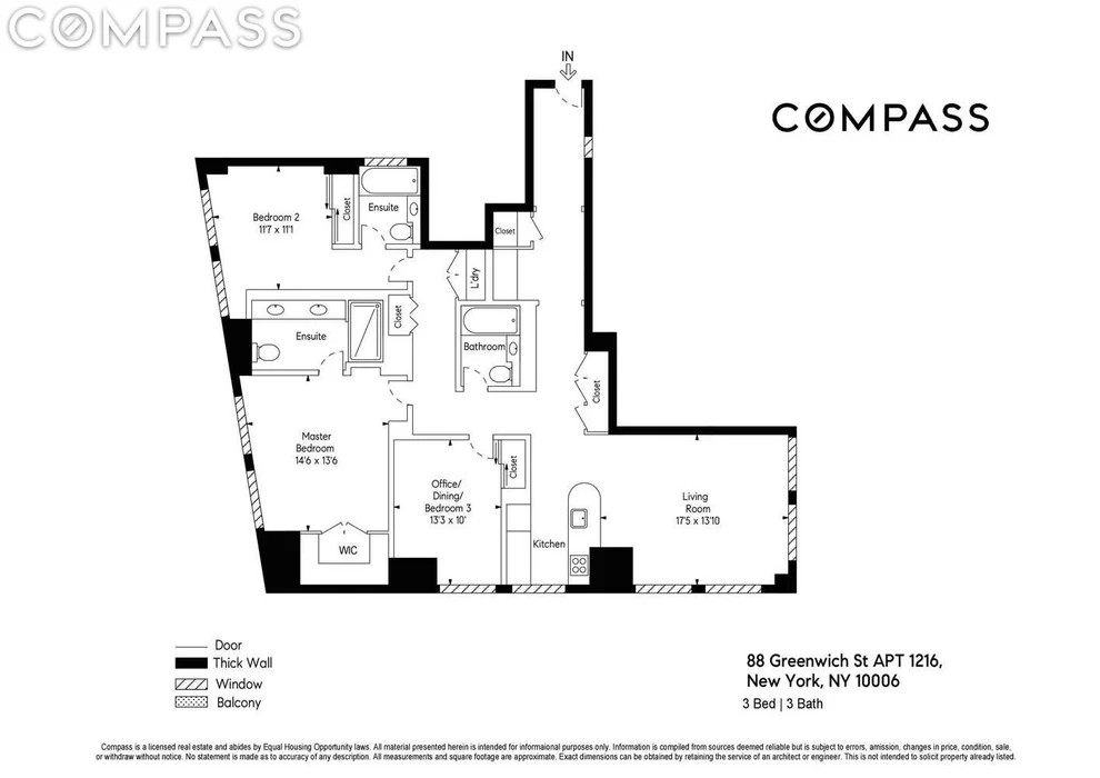 Unit for sale at 88 Greenwich Street, Manhattan, NY 10006