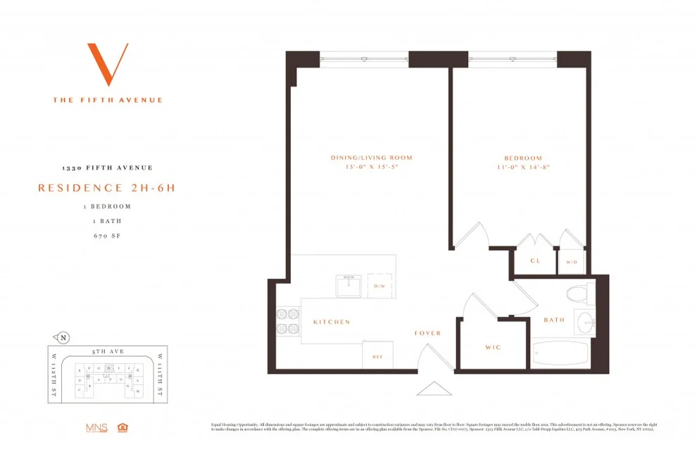 Unit for sale at 1330 5th Avenue, Manhattan, NY 10026