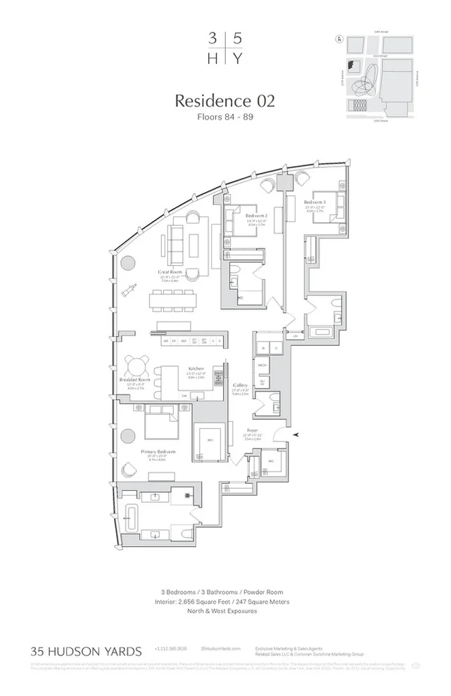 Unit for sale at 35 HUDSON YARDS, Manhattan, NY 10001