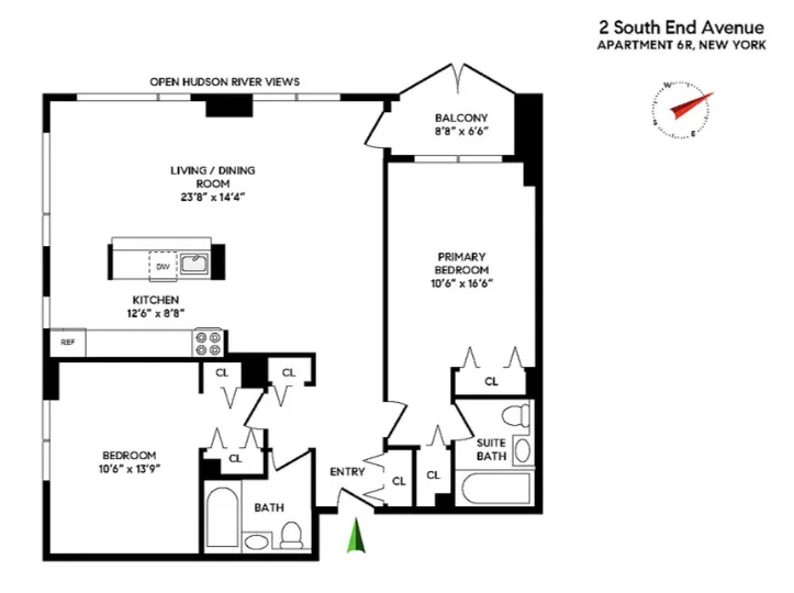 Unit for sale at 2 S END Avenue, Manhattan, NY 10280