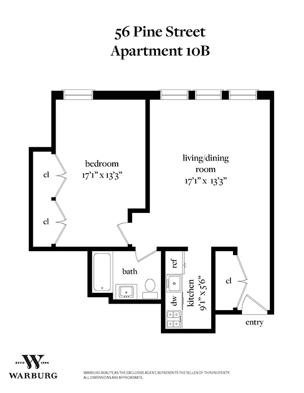 Unit for sale at 56 PINE Street, Manhattan, NY 10005