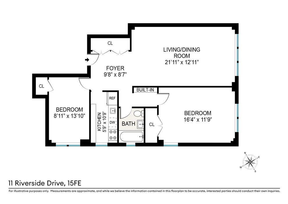Unit for sale at 11 RIVERSIDE Drive, Manhattan, NY 10023