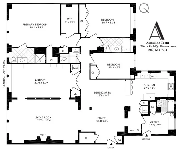 Unit for sale at 239 CENTRAL Park W, Manhattan, NY 10024