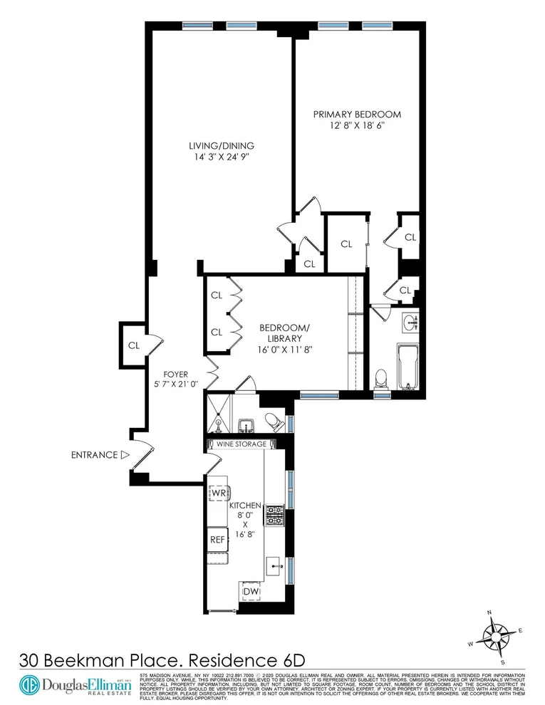 Unit for sale at 30 BEEKMAN Place, Manhattan, NY 10022