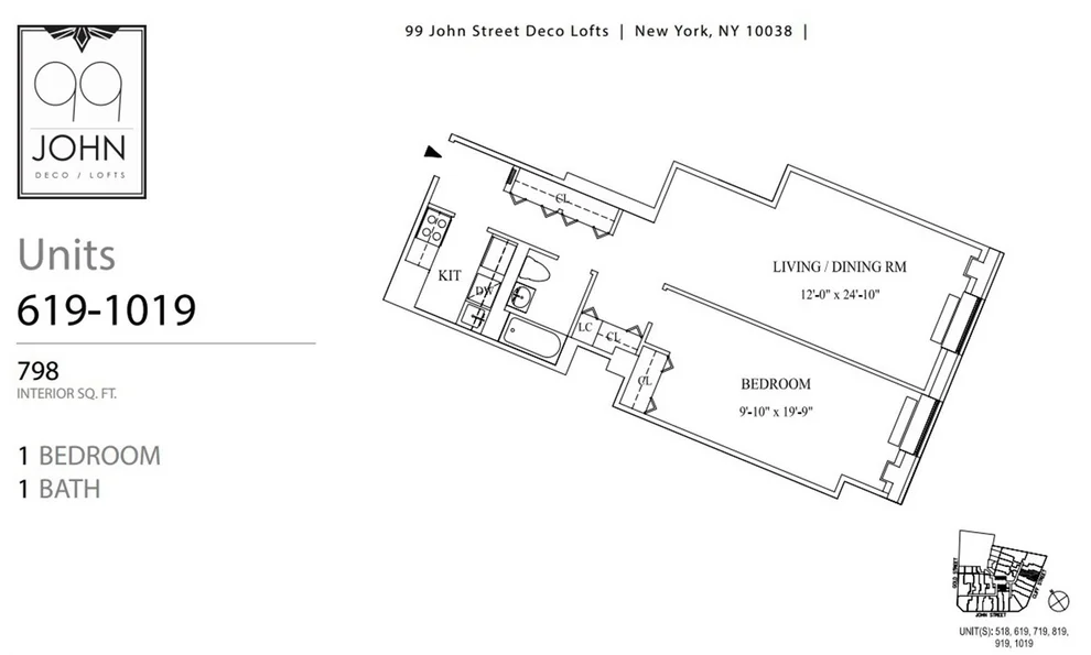 Unit for sale at 99 JOHN Street, Manhattan, NY 10038