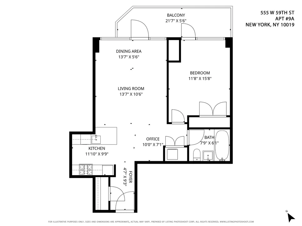 Unit for sale at 555 W 59th Street, Manhattan, NY 10019