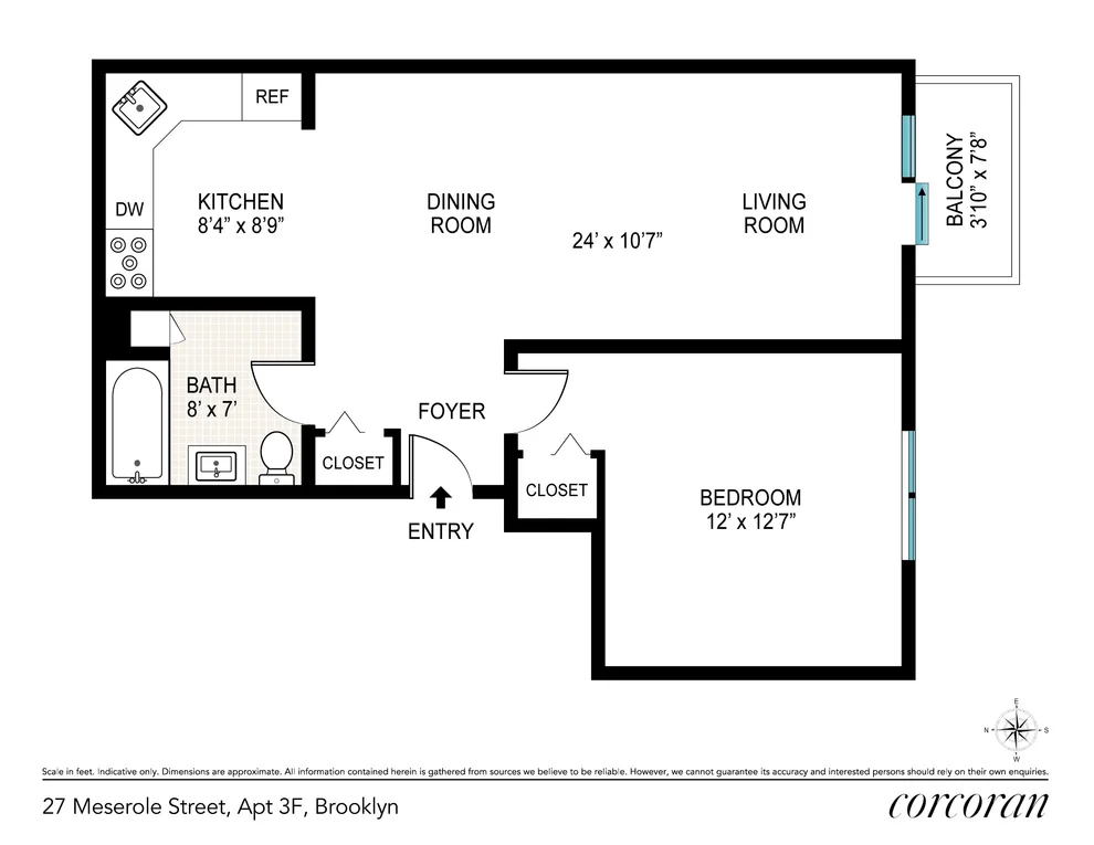 Unit for sale at 27 MESEROLE Street, Brooklyn, NY 11206