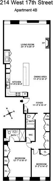 Unit for sale at 214 W 17th Street, Manhattan, NY 10011