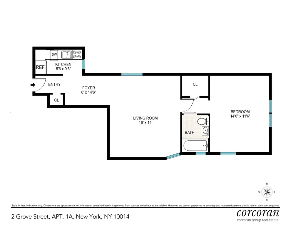 Unit for sale at 2 GROVE Street, Manhattan, NY 10014