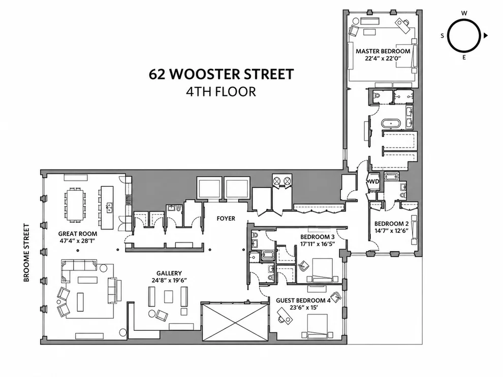 Unit for sale at 62 Wooster Street, Manhattan, NY 10013