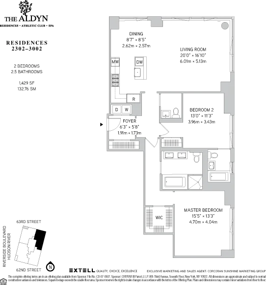 Unit for sale at 60 Riverside Boulevard, Manhattan, NY 10069