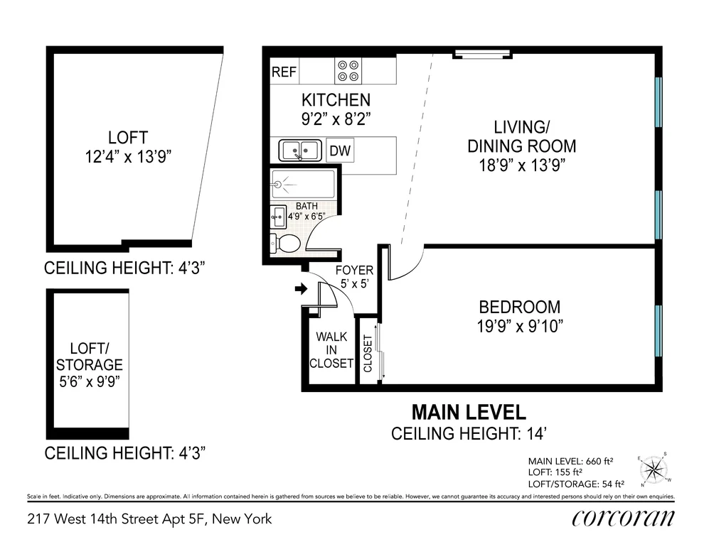 Unit for sale at 217 W 14TH Street, Manhattan, NY 10011