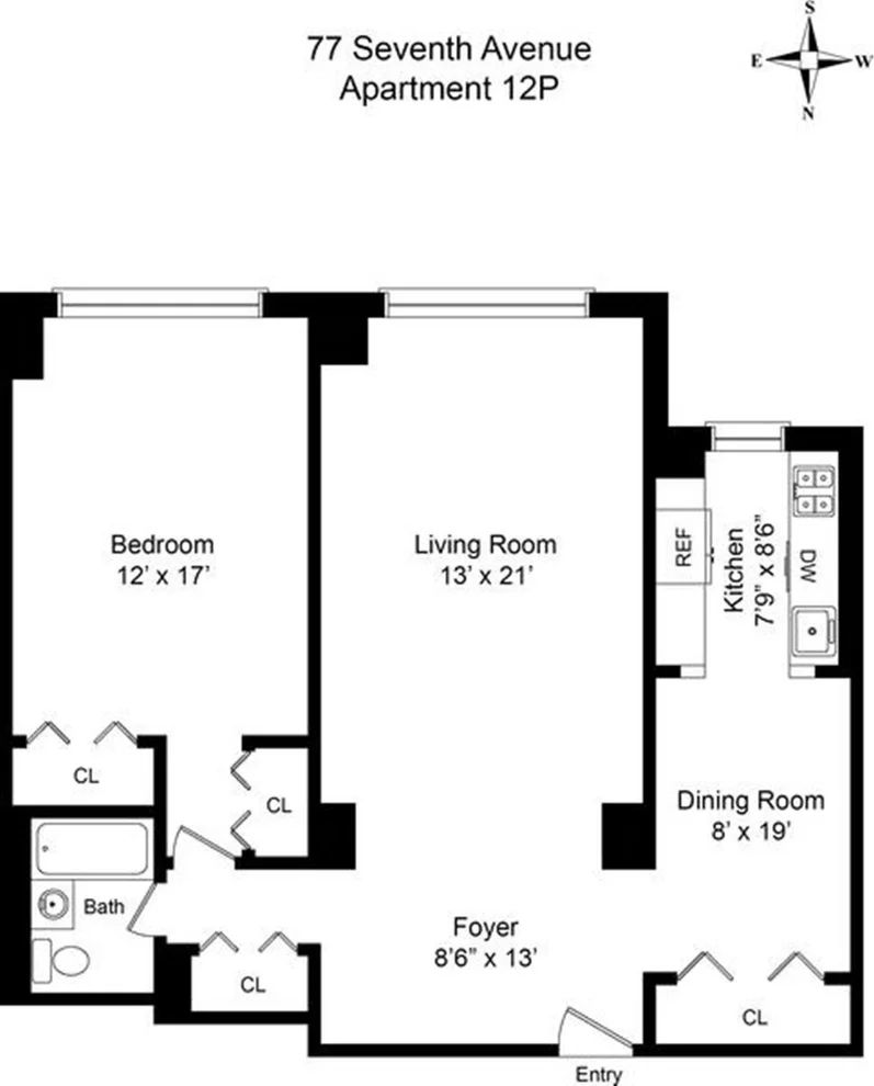 Unit for sale at 77 7th Avenue, Manhattan, NY 10011