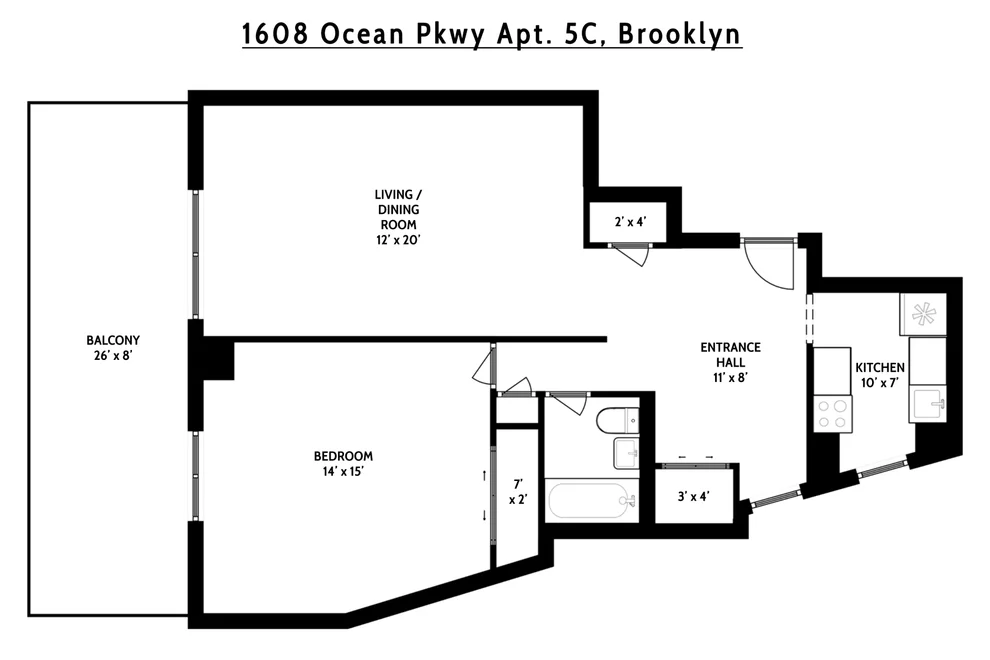 Unit for sale at 1608 Ocean Parkway, Brooklyn, NY 11223
