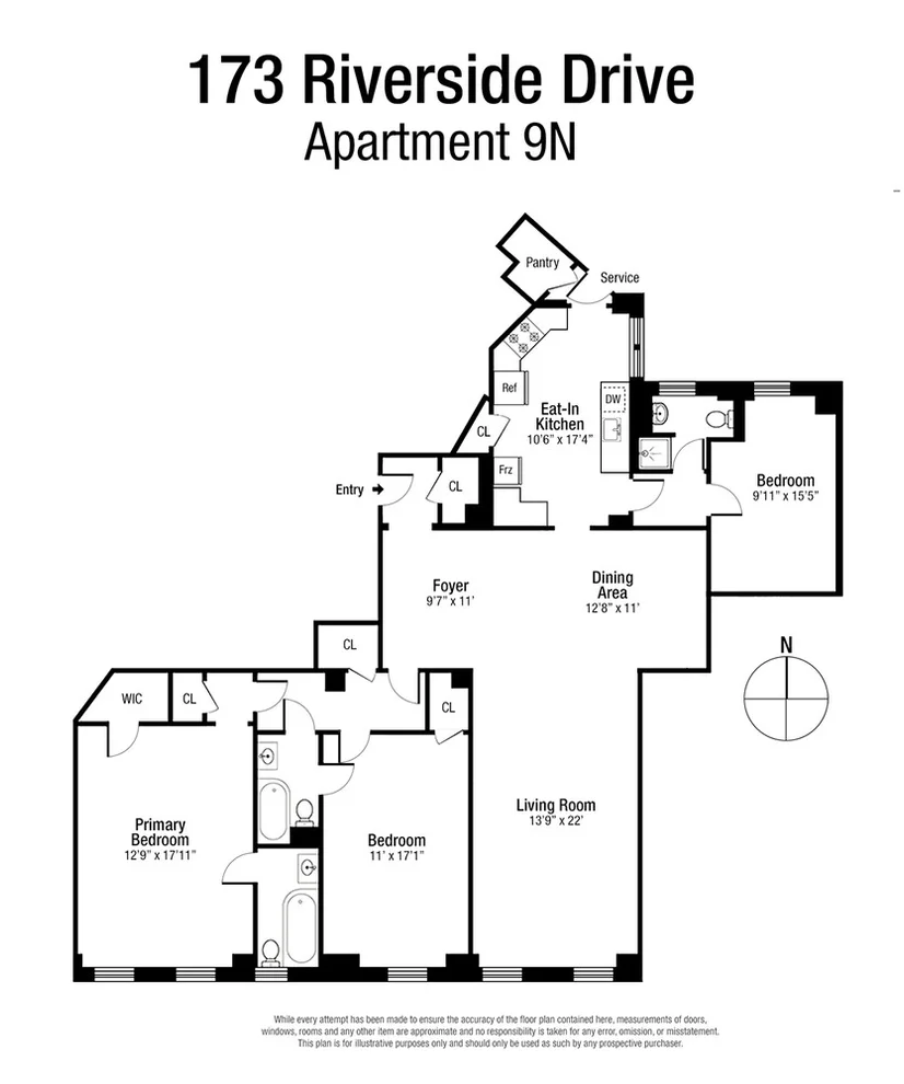 Unit for sale at 173-175 RIVERSIDE Drive, Manhattan, NY 10024