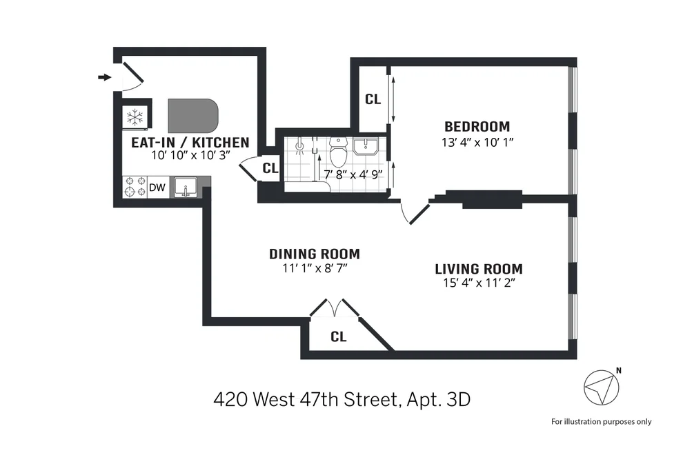 Unit for sale at 420 W 47TH Street, Manhattan, NY 10036