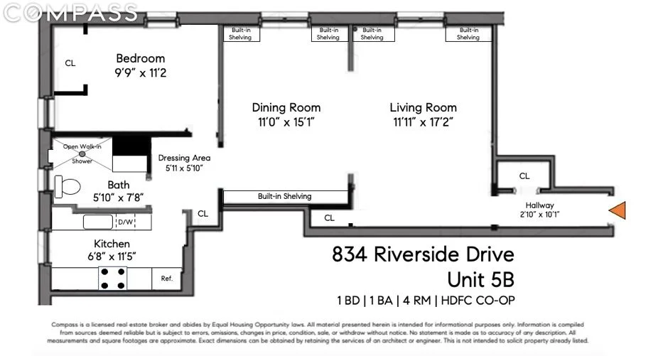 Unit for sale at 834 Riverside Drive, Manhattan, NY 10032