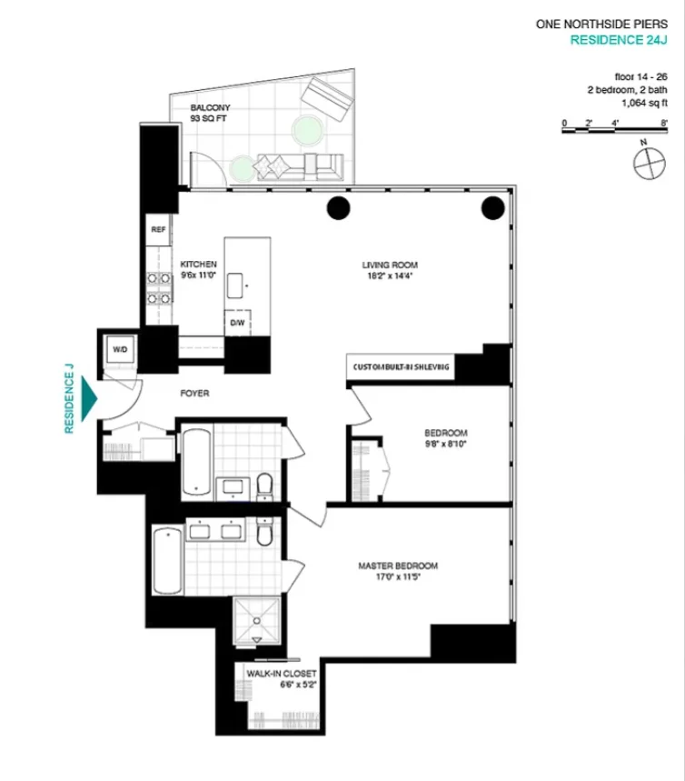 Unit for sale at 1 Northside Piers, Brooklyn, NY 11249