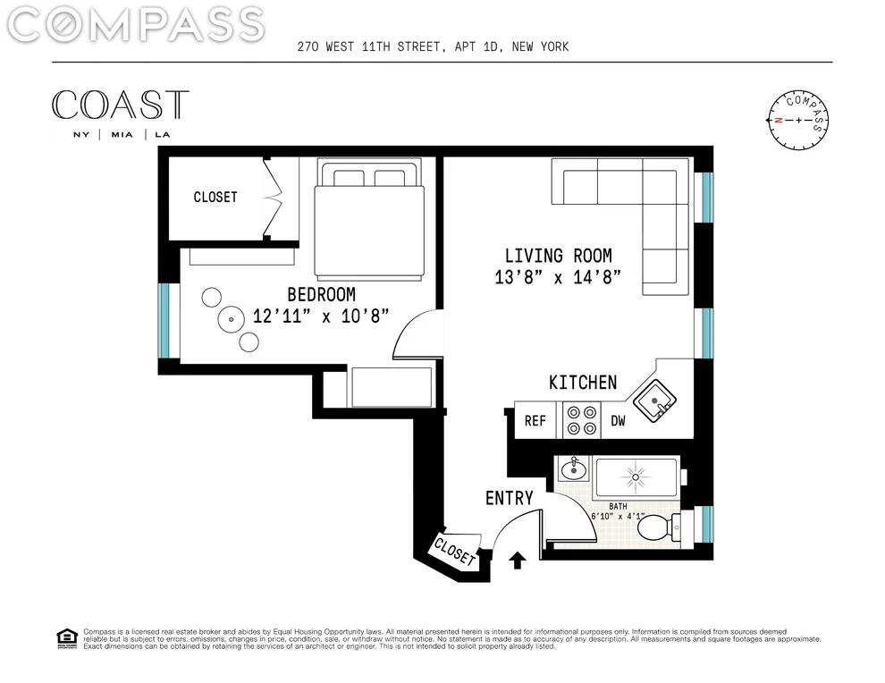 Unit for sale at 270 W 11th Street, Manhattan, NY 10014