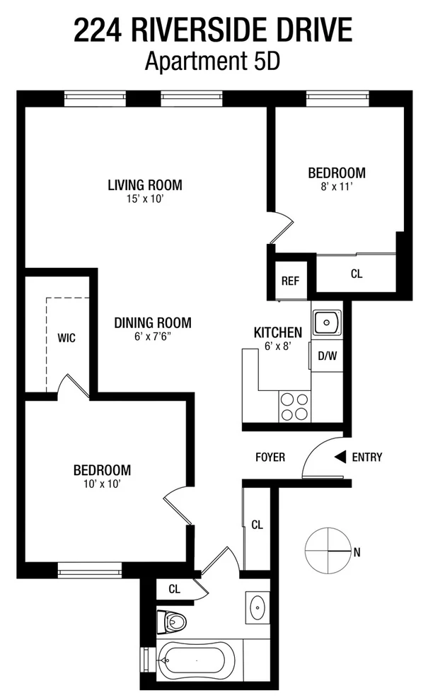 Unit for sale at 224 RIVERSIDE Drive, Manhattan, NY 10025