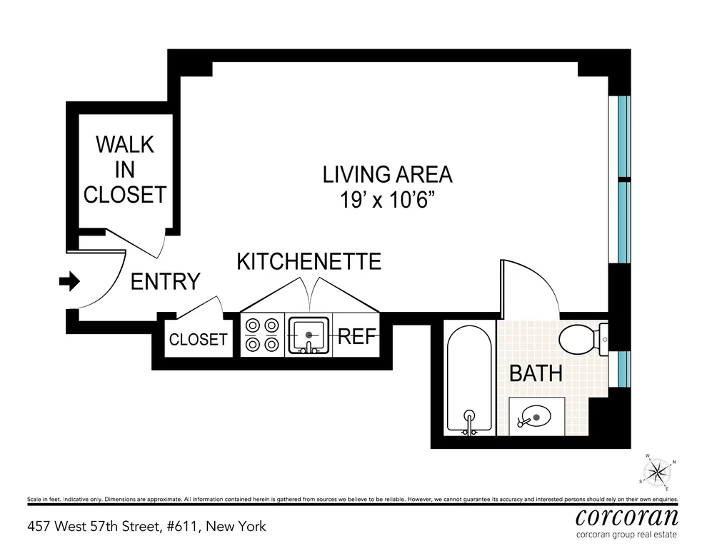 Unit for sale at 457 W 57th Street, Manhattan, NY 10019