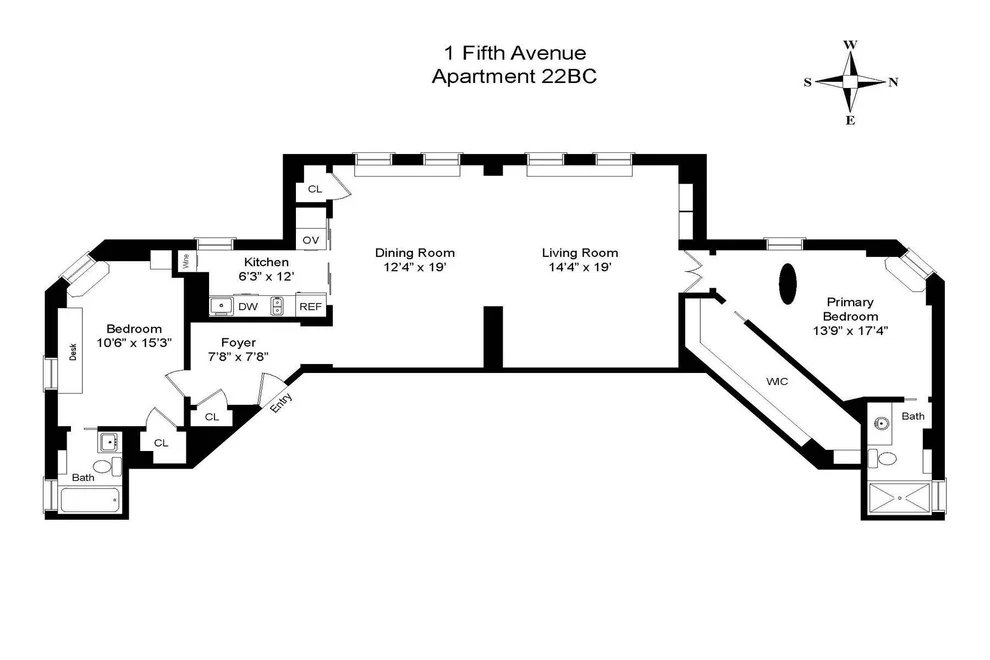 Unit for sale at 1 Fifth Avenue, Manhattan, NY 10003