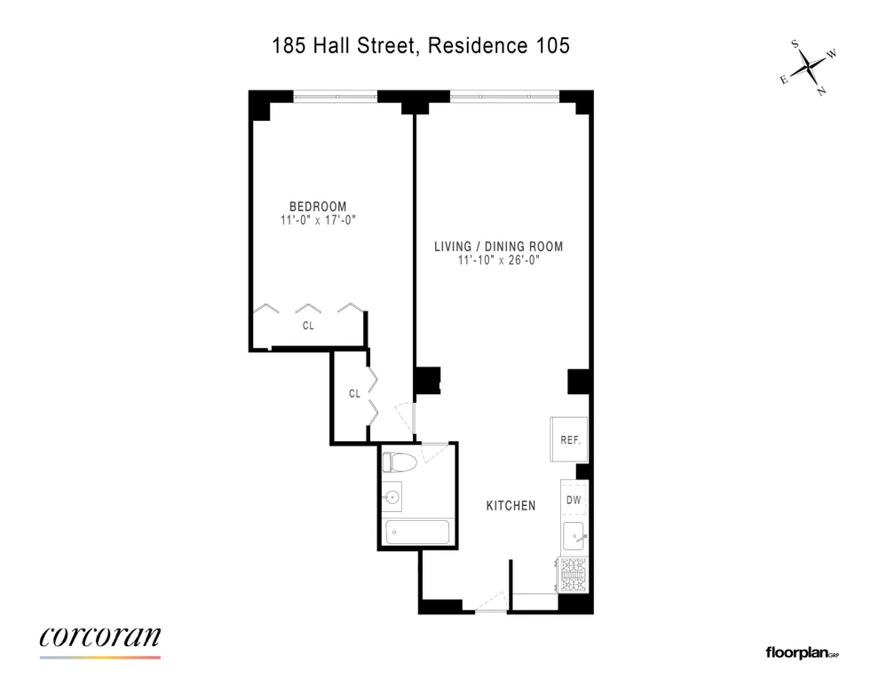 Unit for sale at 185 HALL Street, Brooklyn, NY 11205