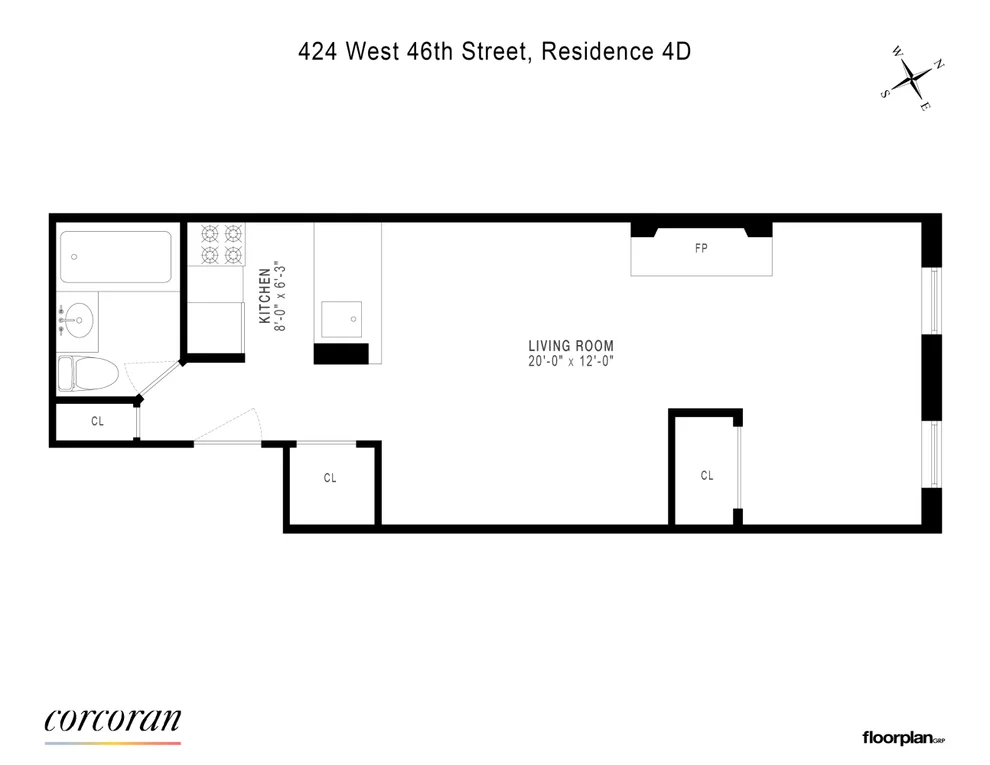Unit for sale at 424 W 46TH Street, Manhattan, NY 10036